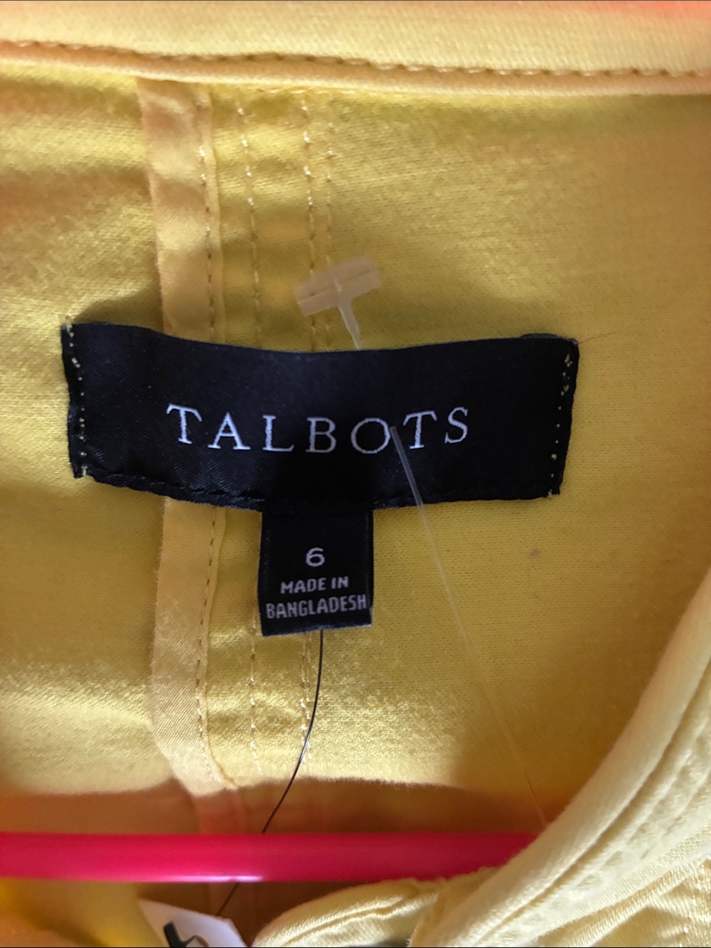 Talbots Yellow Button-Front Jacket - Picture 3 of 6